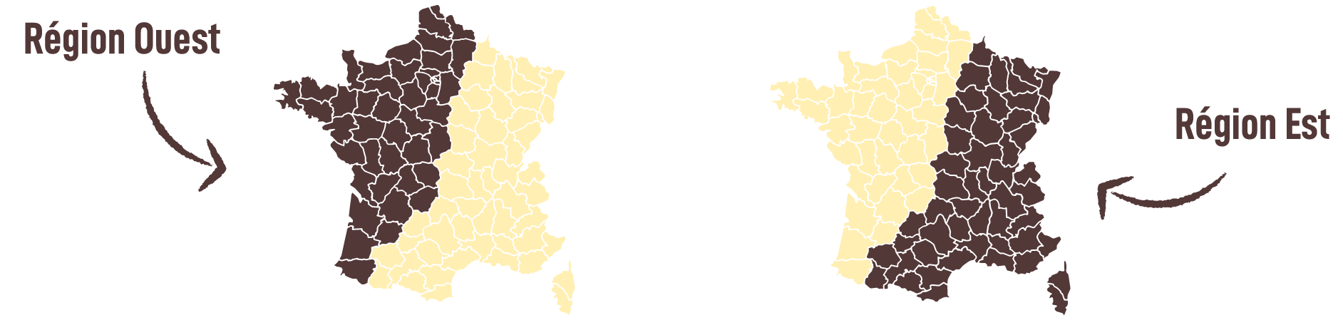 Carte des secteurs Confiserie Pinson