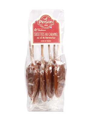Sachet de 8 sucettes caramel au sel de Noirmoutier