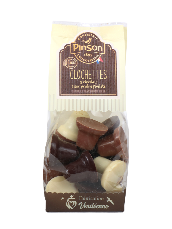 clochettes 3 chocolats de la Chocolaterie Pinson
