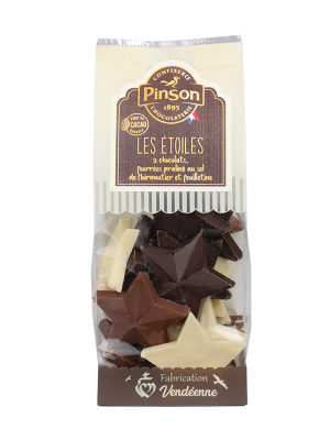 étoiles fourrées praliné au sel de Noirmoutier Chocolaterie Pinson