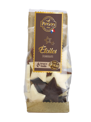 sachet etoiles 3 chocolats