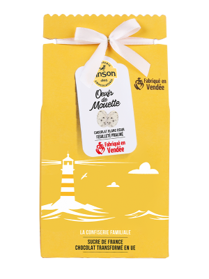 Ballotin oeufs de mouette coeur croquant praliné