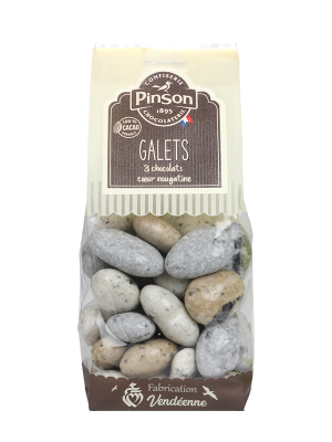 Galets 3 chocolats coeur nougatine
