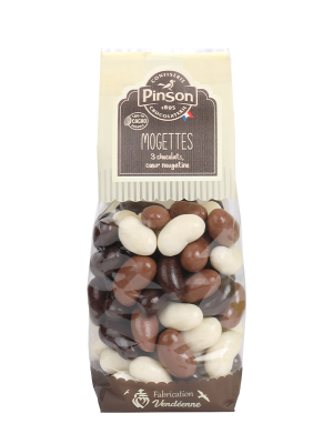 Mogettes 3 chocolats coeur nougatine