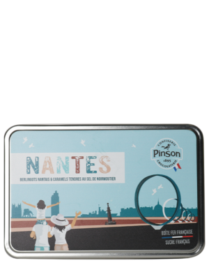 Boite fer souvenir de Nantes : Berlingots nantais et caramels tendres au sel de Noirmoutier