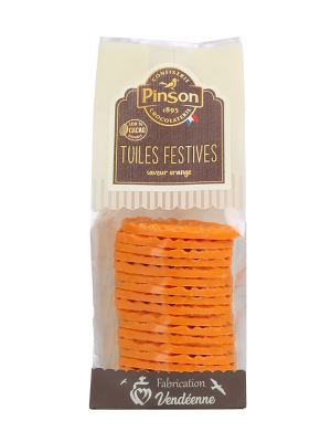 Sachet de tuiles saveur orange Chocolaterie Pinson