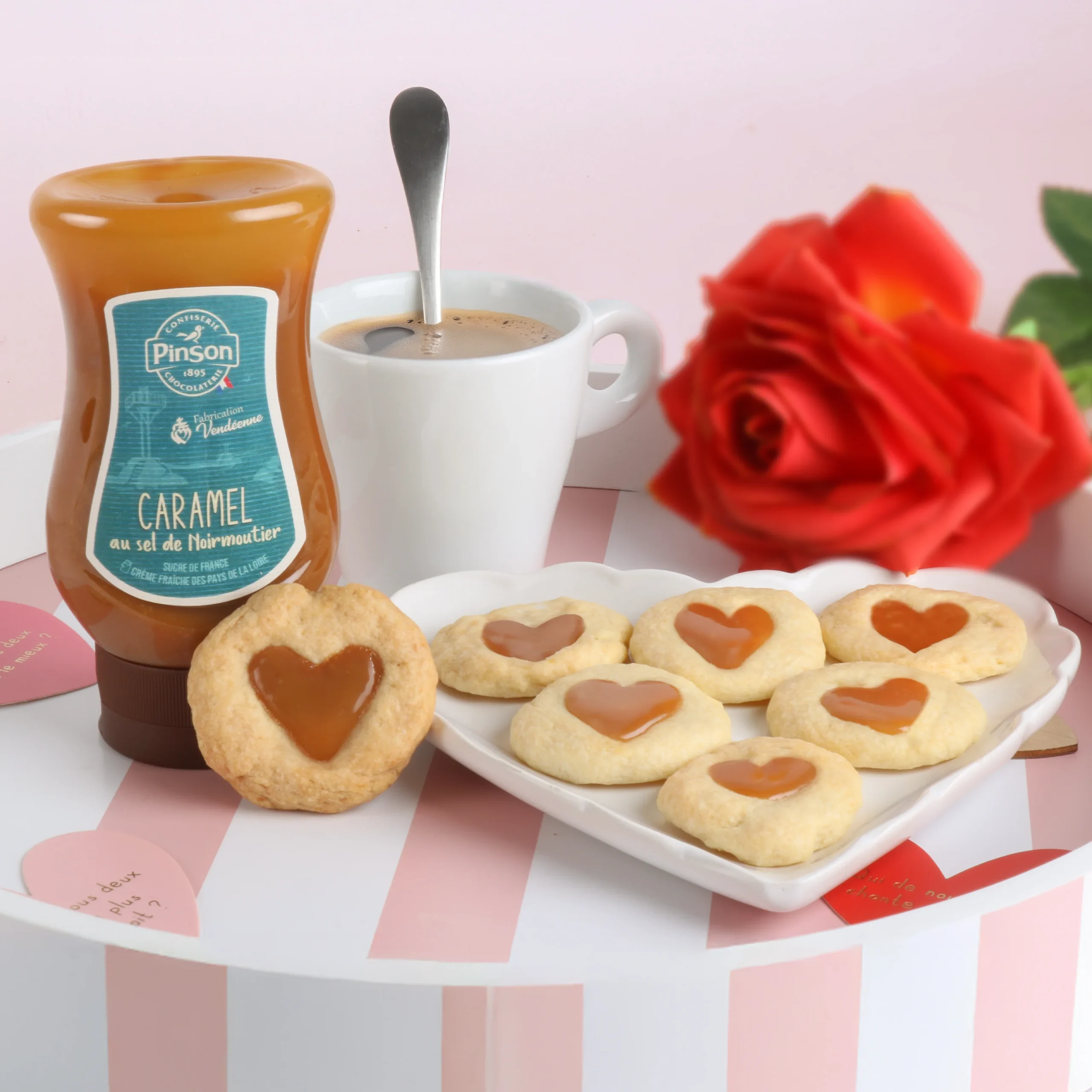 St Valentin - sablé caramel au sel - Pinson