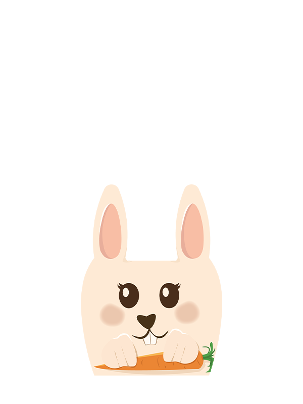 Mini boite lapin à cacher billes céréales au chocolat au lait