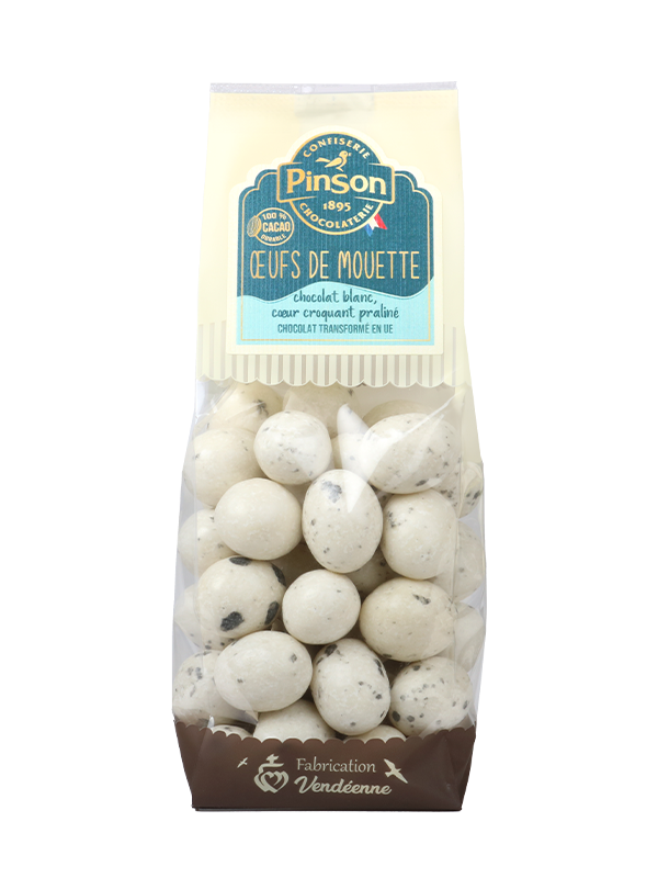 Oeufs de mouette - chocolat blanc - confiserie Pinson